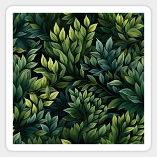 Green Leaves Pattern 14 Sticker